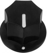 FLEOR M00600-2 Ручка потенциометра, чёрная от музыкального магазина МОРОЗ МЬЮЗИК
