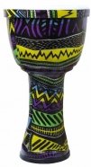 YUKA DRBE8-15 думбек, 8"(20см) х 15"(38см), пластик, расцветка карибский стиль от музыкального магазина МОРОЗ МЬЮЗИК