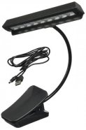 DEKKO FL-9030-2 подсветка для пюпитра светильник светодиодный для пюпитра или клавишных, крепление типа прищепка, гибкая ножка, 9 LED от музыкального магазина МОРОЗ МЬЮЗИК