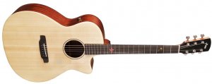 Tyma TG-5TE трансакустическая гитара Гранд Аудиториум с вырезом 40", массив ситхинской ели, гриф нато, ЧЕХОЛ, РЕМЕНЬ, ELIXIR от музыкального магазина МОРОЗ МЬЮЗИК