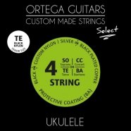 Ortega UKSBK-TE Select комплект струн для укулеле тенор, черный нейлон, с покрытием от музыкального магазина МОРОЗ МЬЮЗИК