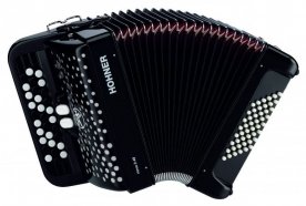 HOHNER Nova II 48 (A4252) black - кнопочный аккордеон, гриф B, цвет: черный от музыкального магазина МОРОЗ МЬЮЗИК