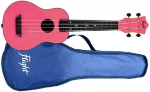 FLIGHT TUS-35 PK укулеле Travel, сопрано, верхняя дека липа, копус пластик, цвет розовый, ЧЕХОЛ от музыкального магазина МОРОЗ МЬЮЗИК
