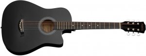 Fante FT-D38-BK акустическая гитара 38" с вырезом, 18 ладов, верхняя дэка липа, гриф катальпа, цвет черный от музыкального магазина МОРОЗ МЬЮЗИК