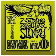 Ernie Ball 2621 струны для 7-ми струнной электрогитары Nickel Wound Regular Slinky 7 (10-13-17-26-36-46-56) от музыкального магазина МОРОЗ МЬЮЗИК