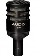 Audix D6 Инструментальный микрофон для бас-барабана, динамический кариодид. 30 Гц - 15 кГц, 2,4mV/ Pa, SPL144 дБ от музыкального магазина МОРОЗ МЬЮЗИК