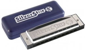 HOHNER Silver Star 504/20 D (M5040367) губная гармоника Richter Diatonic 20 нот, язычки латунь 0.9 мм, корпус пластик, длина 10 см от музыкального магазина МОРОЗ МЬЮЗИК