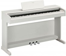 YAMAHA YDP-145WH + БАНКЕТКА электропиано клавинова 88 клавиш GHS, 10 тембров, 192 полифония, 3 педали, крышка клавиш, цвет белый от музыкального магазина МОРОЗ МЬЮЗИК