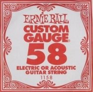 Ernie Ball 1158 струна для электро и акустических гитар. Сталь, калибр .058 от музыкального магазина МОРОЗ МЬЮЗИК