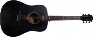 FLIGHT D-435 BK акустическая гитара Dreadnought, 20 ладов, верхняя дека ель, гриф махагони, цвет чёрный от музыкального магазина МОРОЗ МЬЮЗИК