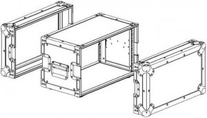 IMLIGHT RC9-240-6U рэковый кейс 6U, глубина 240 мм, DIN рейка с 1-й стороны, ламинированная фанера 9 мм, 2 крышки (спереди и сзади) от музыкального магазина МОРОЗ МЬЮЗИК