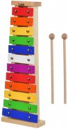 DEKKO TG-12-1 Металлофон детский диатонический,12 разноцветных нот, на деревянной пластине, металлические пластины от музыкального магазина МОРОЗ МЬЮЗИК