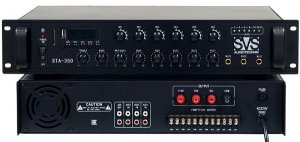 SVS Audiotechnik STA-350 Микшер-усилитель на 6 зон, мощностью 350 Вт. 70/100 В, возможность низкоомного подключения (8 Ом). MP3 плеер. от музыкального магазина МОРОЗ МЬЮЗИК