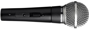 SHURE SM58S вокальный кардиоидный динамический микрофон с выключателем, 50-15000Гц от музыкального магазина МОРОЗ МЬЮЗИК