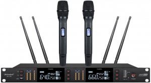 ACURY PRO2V7 радиосистема с двумя ручными микрофонами 200 канальная UHF от музыкального магазина МОРОЗ МЬЮЗИК