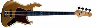 JET JJB-300 GD R бас-гитара Jazz Bass, корпус печеный тополь, гриф печеный клен, накладка палисандр, Цвет золотой от музыкального магазина МОРОЗ МЬЮЗИК