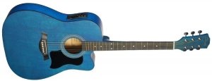 Inari AC41EB электроакустическая гитара с вырезом, корпус ясень, EQ, отделка матовая, цвет синий от музыкального магазина МОРОЗ МЬЮЗИК
