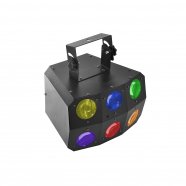 Involight OB200v2 LED световой эффект с мощными линзовыми лучами 8°, 24х3Вт RGBA, DMX512 4/26ch, ИК-ДУ-пульт, стакан 36мм под треногу, 4кг от музыкального магазина МОРОЗ МЬЮЗИК