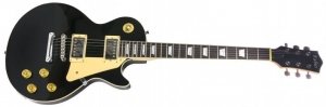 Fabio LP02 BK электрогитара тип Les Paul 22 лада, H-H, вклеенный гриф, корпус ольха, грифа палисандр, фиксированный бридж TonePros, цвет чёрный от музыкального магазина МОРОЗ МЬЮЗИК