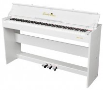 EMILY PIANO D-52 WH цифровое фортепиано с крышкой, 88 клавиш фортепианного типа, 900 тембров, 1287 полифония, 700 ритмов, 2х20 Вт, БЕЛЫЙ от музыкального магазина МОРОЗ МЬЮЗИК