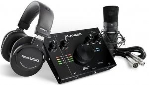 M-Audio AIR 192 | 4 Vocal Studio Pro Комплект из аудио интерфейса M-Track 2X2, наушников HDH40, микрофона Nova Black и XLR кабеля от музыкального магазина МОРОЗ МЬЮЗИК