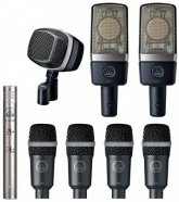 AKG Drumset Premium комплект микрофонов для ударных инструментов:  1x D12VR, 2x C214, 1x C451, 4x D40 от музыкального магазина МОРОЗ МЬЮЗИК