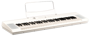 Artesia A-61 White цифровое фортепиано 61 клавиша, 8 тембров, 32 полифония, педаль сустейн, пюпитр, 2х10 Вт, цвет белый от музыкального магазина МОРОЗ МЬЮЗИК