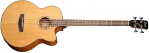 CORT AB850F-NAT-BAG Acoustic Bass Series электро-акустическая бас-гитара, с вырезом, цвет натуральный от музыкального магазина МОРОЗ МЬЮЗИК