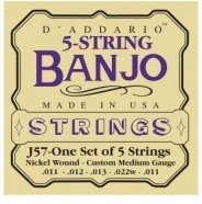 D'Addario J57 струны для 5-струнного банджо light, калибр 011-022, D-B-G-D-G  от музыкального магазина МОРОЗ МЬЮЗИК