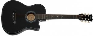 Foix FFG-1038BK акустическая гитара, черная, с вырезом от музыкального магазина МОРОЗ МЬЮЗИК