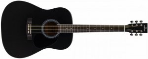 VESTON D-50 SP/BKS акустическая гитара, дредноут, широкий гриф 48 мм., верхняя дека ель, корпус липа, цвет черный, матовая отделка от музыкального магазина МОРОЗ МЬЮЗИК