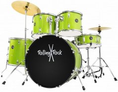 Rolling Rock JR-2225C Olive Ударная установка Барабаны: Бас-бочка 22"х16 Том-бас 16x16" Том-альт 13x10" Том-альт 12x9" Малый-барабан 14x 5,5". СТУЛ от музыкального магазина МОРОЗ МЬЮЗИК