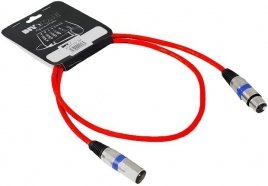 КОММУТАЦИЯ, РАЗЪЕМЫ, ПЕРЕХОДНИКИ Invotone ACM1101/R микрофонный кабель, XLR F <-> XLR M длина 1 м (красный)