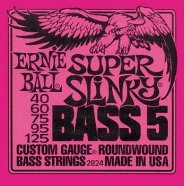 Ernie Ball 2824 струны для 5-струнной бас гитары (40-60-75-95-125) никелированная стальная оплётка, шестигранный стальной керн от музыкального магазина МОРОЗ МЬЮЗИК