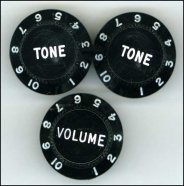 FENDER KNOBS набор ручек на регуляторы для гитар (черные) от музыкального магазина МОРОЗ МЬЮЗИК