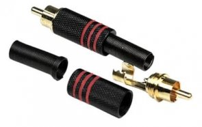 КОММУТАЦИЯ, РАЗЪЕМЫ, ПЕРЕХОДНИКИ INVOTONE RCA200M RD - тюльпан кабельный, RCA, 'золото', корпус металл, красная маркировка