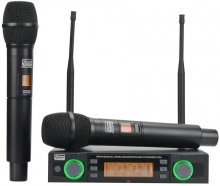 XLine MD-272A радиосистема двухканальная с двумя ручными радиомикрофонами, 200 фиксированных частот (по 100 на каждый канал), IR-порт от музыкального магазина МОРОЗ МЬЮЗИК