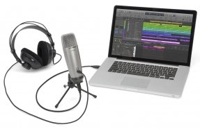 SAMSON C01U PRO USB студийный конденсаторный микрофон, 20-18000 Гц, супер кардиоида, чувствительность 130 дБ, комплектность тренога, держатель, кабель от музыкального магазина МОРОЗ МЬЮЗИК