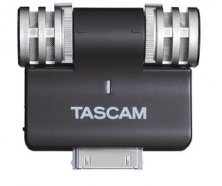 Tascam iM2 конденсаторный стерео микрофон для подключения к iPhone, iPad и iPod, чёрный	 от музыкального магазина МОРОЗ МЬЮЗИК