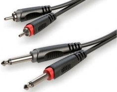 КОММУТАЦИЯ, РАЗЪЕМЫ, ПЕРЕХОДНИКИ ROXTONE RACC150/1 Аудио-кабель (2 x RCA - 2 x 6,3 mono Jack), 1 м