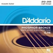 D'Addario EJ16 PHOSPHOR BRONZE струны для акустической гитары, фосфор/бронза, Light 12-53 от музыкального магазина МОРОЗ МЬЮЗИК