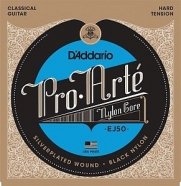 D'Addario EJ50 PRO ARTE струны для классической гитары, Silver, Black nylon, Hard Tension от музыкального магазина МОРОЗ МЬЮЗИК