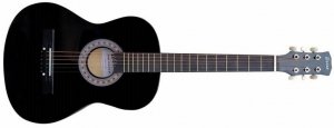 TERRIS TF-3802A BK акустическая гитара 38", корпус / гриф липа, анкерный стержень, цвет чёрный от музыкального магазина МОРОЗ МЬЮЗИК