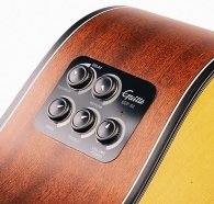 Guitto GGP-02 звукосниматель для акустической гитары резонансный, эффекты реверберации, дилея и хоруса без подключения к усилителю, трансакустика от музыкального магазина МОРОЗ МЬЮЗИК