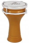 YUKA DRBTC5-10GLD турецкая дарбука, цвет золотой, размер 5' (13см) x 10' (24см), материал алюминий, пластик от музыкального магазина МОРОЗ МЬЮЗИК