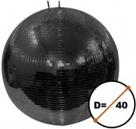 STAGE4 Mirror Ball 40B зеркальный диско-шар D=40см, размер ячеек 10x10мм, стекло (зеркало), цвет чёрное зеркало, масса 3 кг от музыкального магазина МОРОЗ МЬЮЗИК