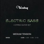 VESTON B 4505 комплект струн для 4-х струнной бас-гитары, 45-105, нержавеющая сталь, сплав никеля от музыкального магазина МОРОЗ МЬЮЗИК