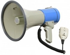 DEKKO HW-66SR мегафон мощность до 30 Вт, покрытие 500 м, выносной микрофон с регулятором уровня громкости, сигнал сирены от музыкального магазина МОРОЗ МЬЮЗИК