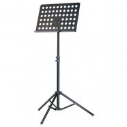 K&M 12179-000-55 пюпитр оркестровый, усиленный, h 610 - 1080 мм, сталь, черный от музыкального магазина МОРОЗ МЬЮЗИК