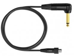 SHURE WA307 инструментальный кабель с угловым Neutrik 1/4' Jack-TA4F REAN для подключения к бодипаку TQG, закр.гайка, 0.9 м, резиновая изоляция от музыкального магазина МОРОЗ МЬЮЗИК
